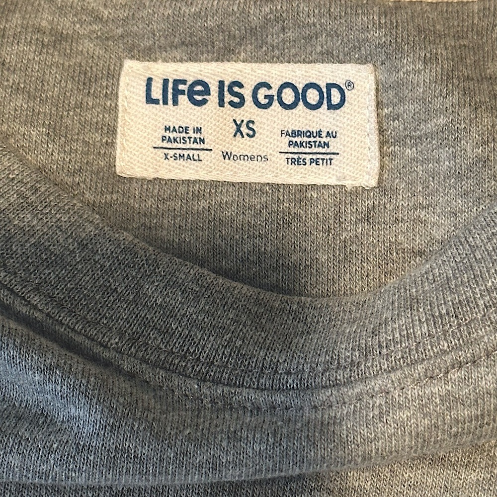 NWT Life is Good women’s XS gray terry crewneck sweatshirt. - Picture 4 of 5